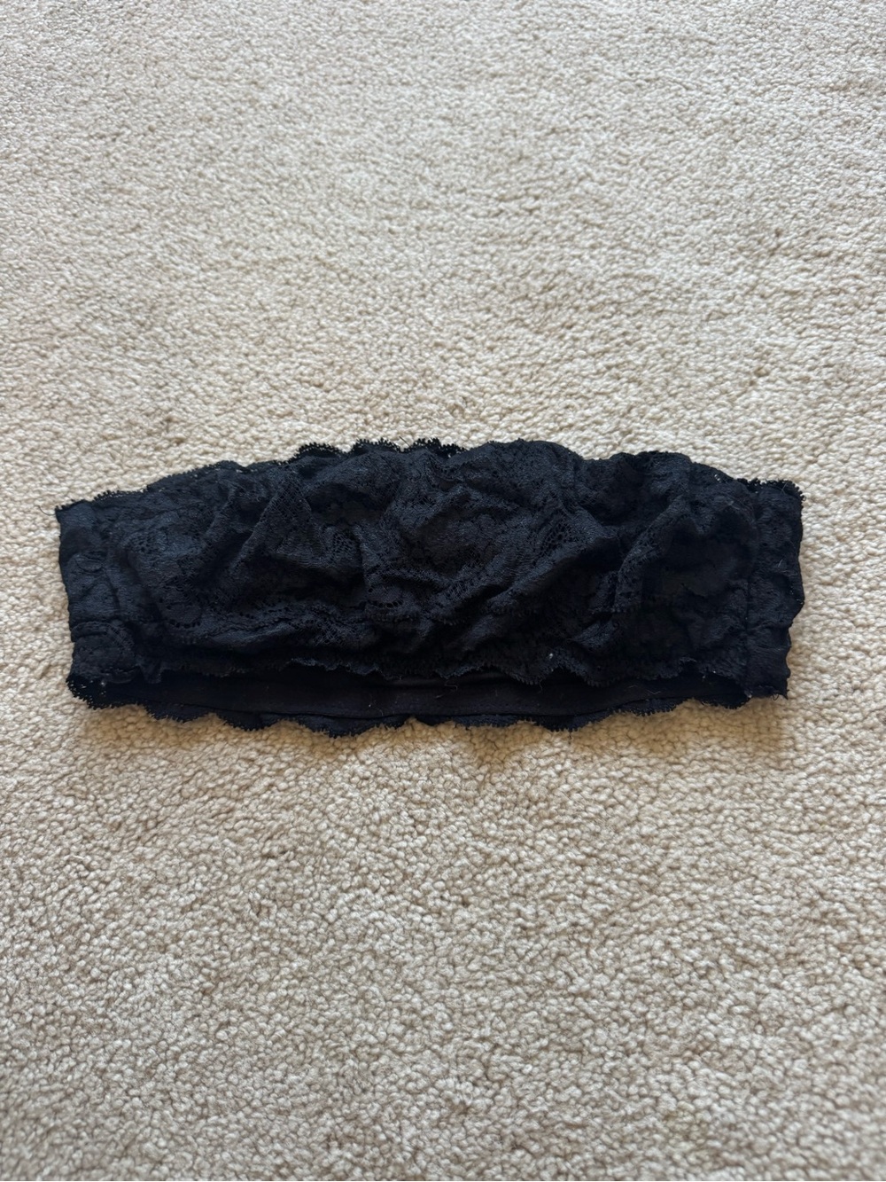 Black lace Cosabella bandeau tube top